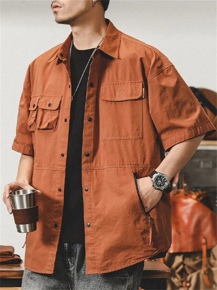 Men's Unique Pocket Designs Outdoor Functional Work Shirt