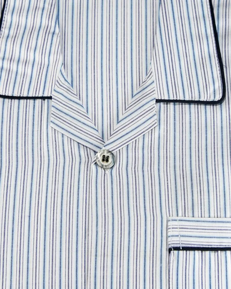 Mens Wedding Nightdress - Striped Design Nightwear By Hy-Brow Plus High Classic
