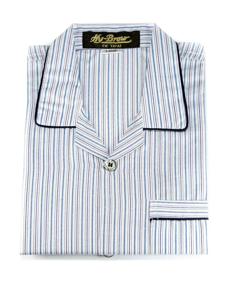 Mens Wedding Nightdress - Striped Design Nightwear By Hy-Brow Plus High Classic