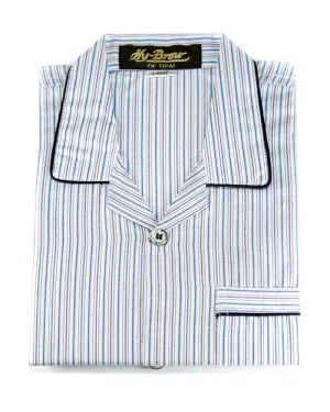 Mens Wedding Nightdress - Striped Design Nightwear By Hy-Brow Plus High Classic