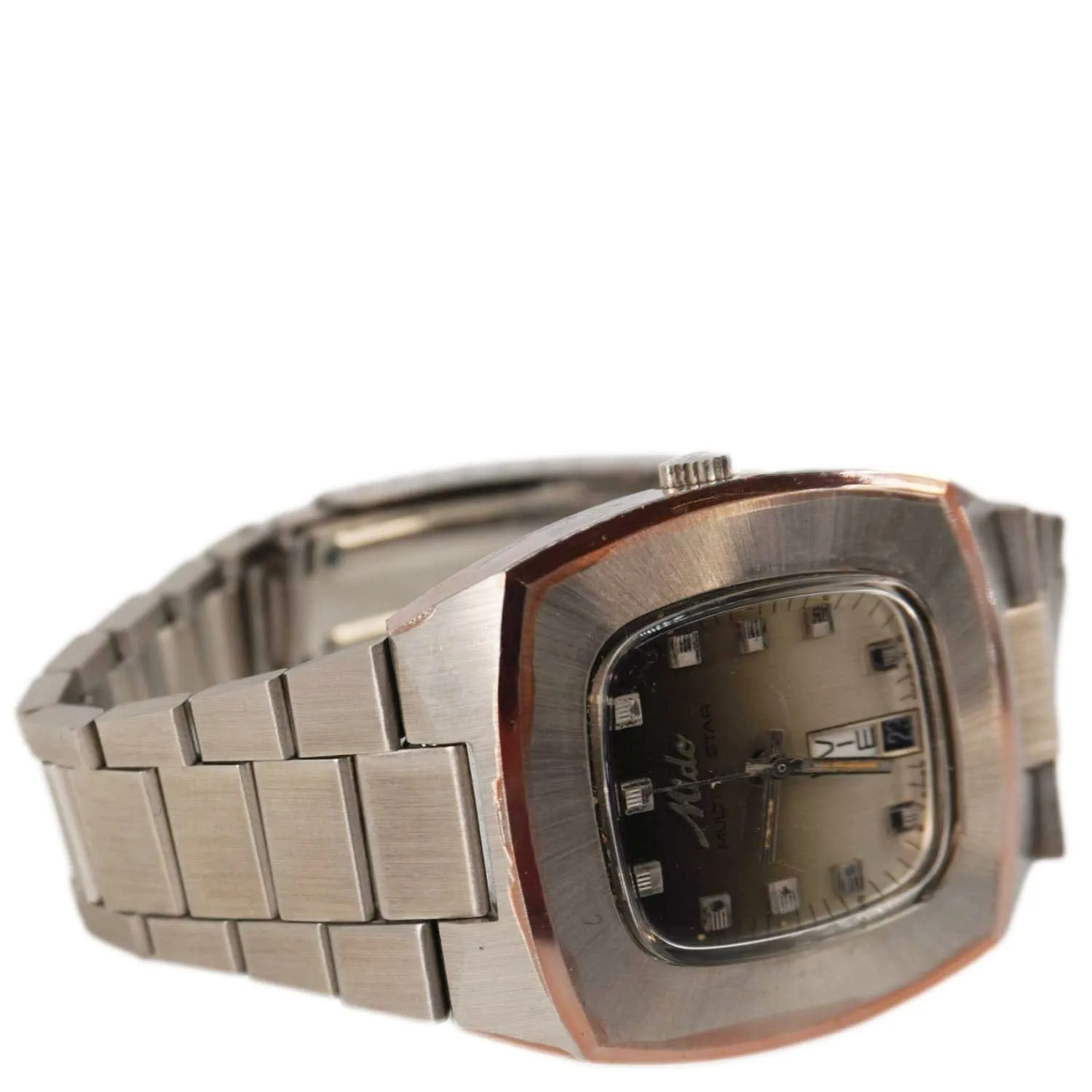 Mido Rare 1849 Men's Stainless Steel Swiss Automatic Watch Brown Dial 37MM
