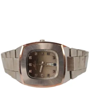 Mido Rare 1849 Men's Stainless Steel Swiss Automatic Watch Brown Dial 37MM