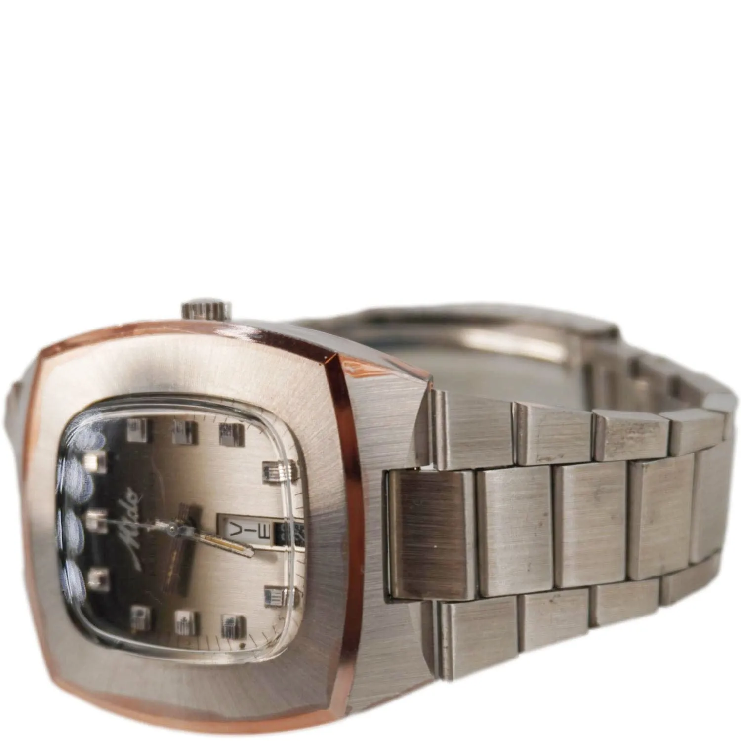 Mido Rare 1849 Men's Stainless Steel Swiss Automatic Watch Brown Dial 37MM