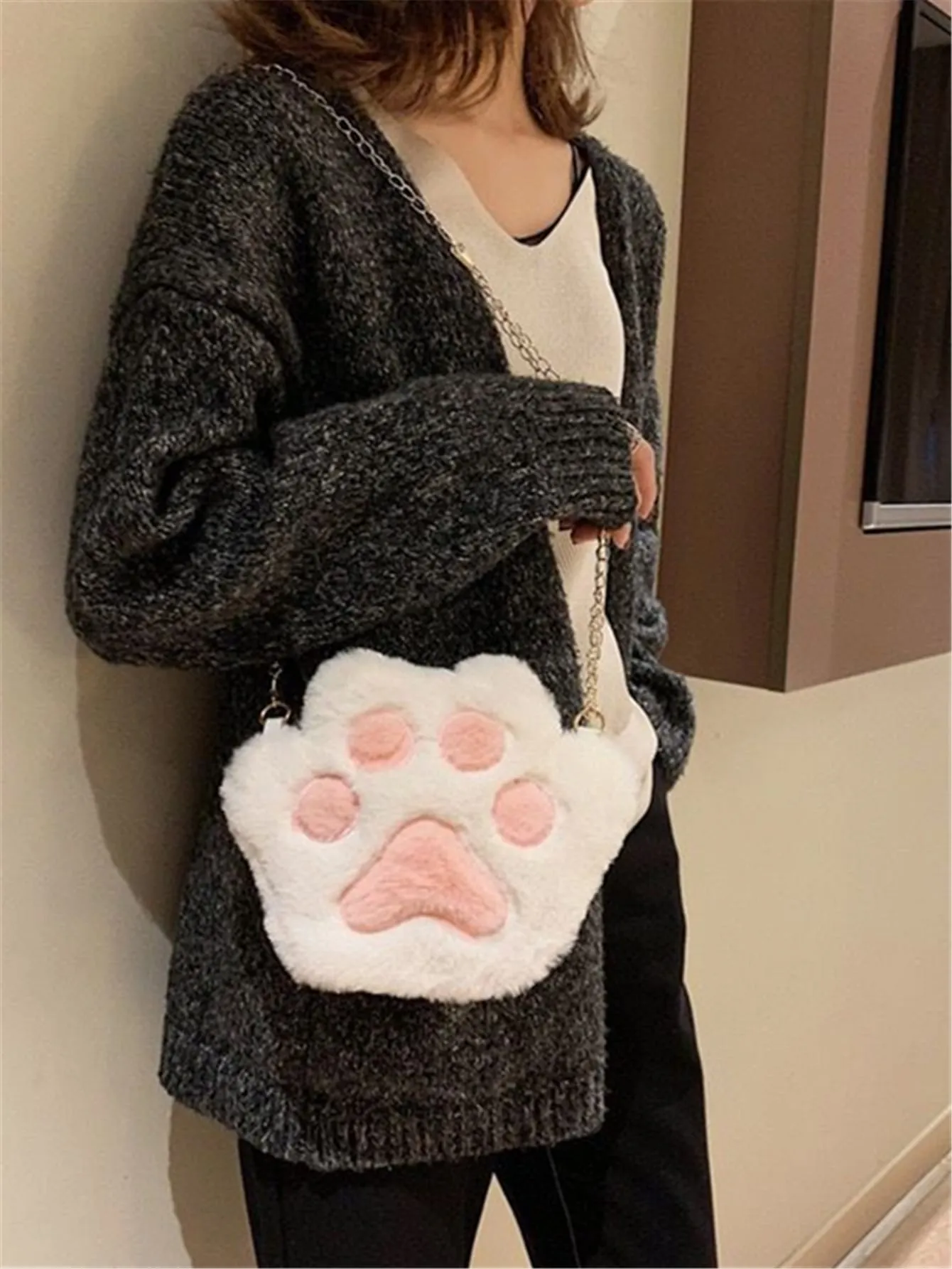 Mini Fluffy Claw Novelty Bag - Multicolor