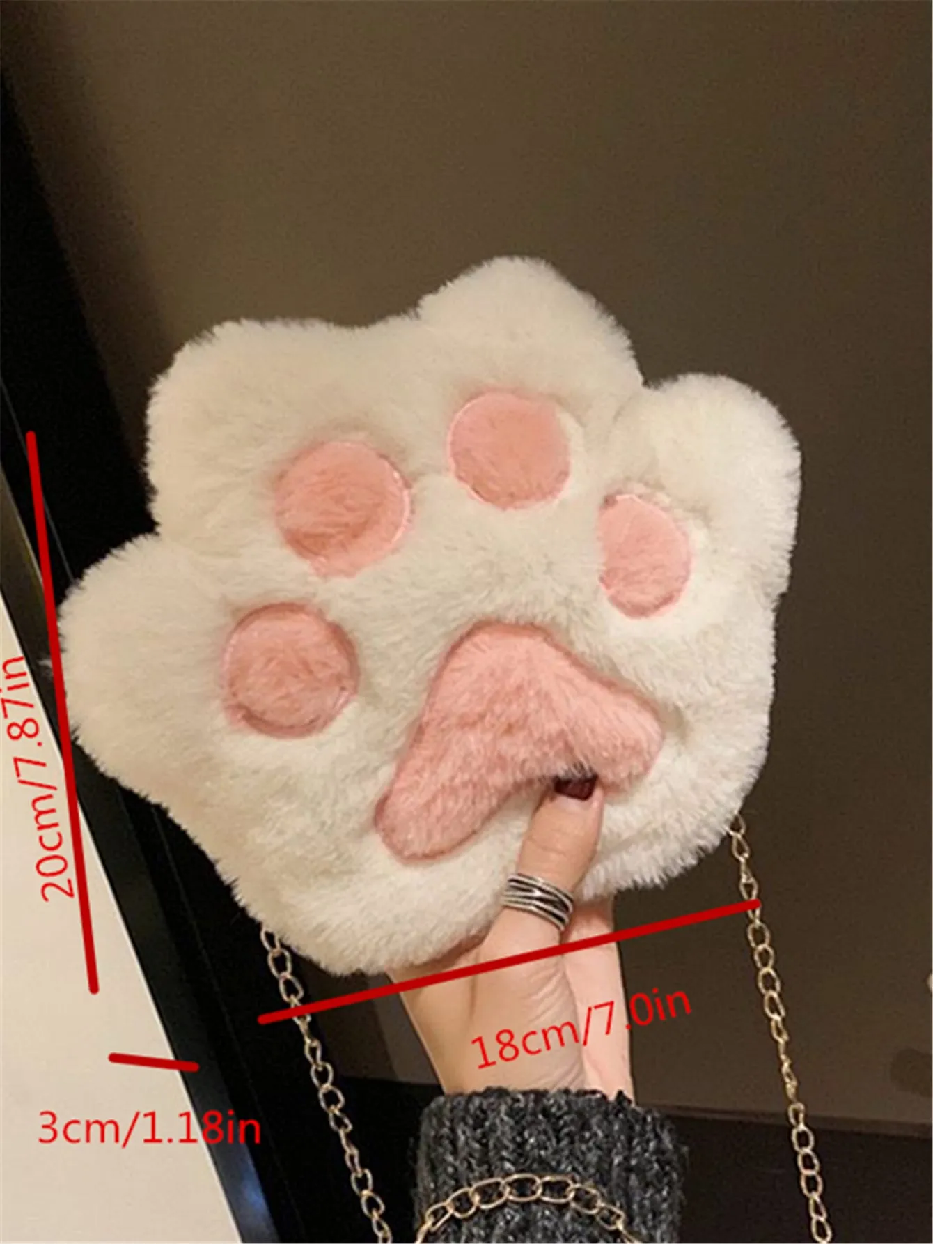 Mini Fluffy Claw Novelty Bag - Multicolor