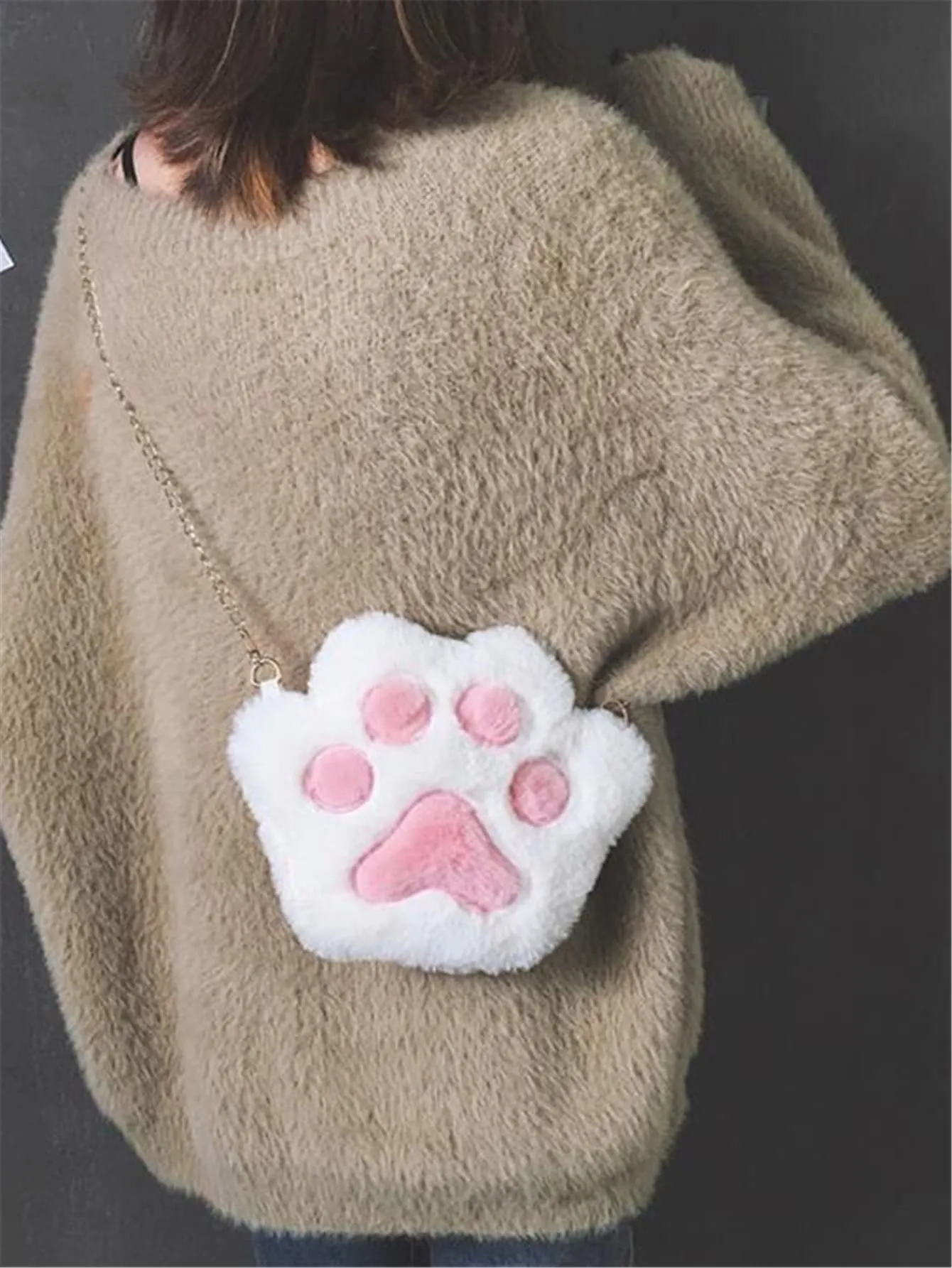 Mini Fluffy Claw Novelty Bag - Multicolor