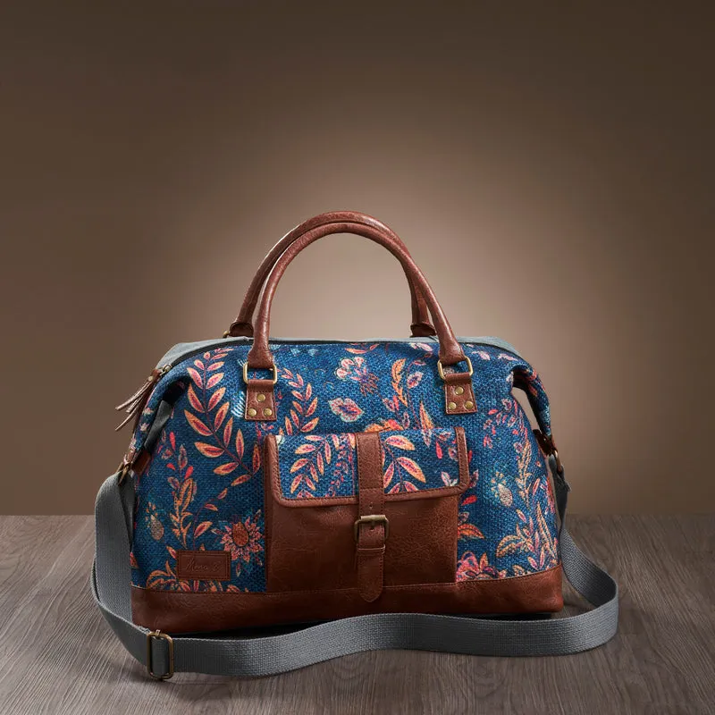 Mona B Large Kilim Inspired Duffel Gym Travel and Sports Bag with Outside Pocket and Stylish Design for Women: Amelia