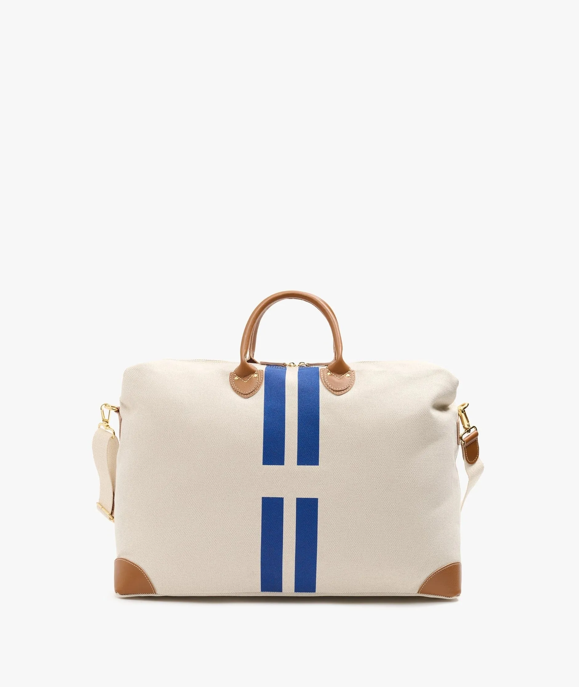 My Style Bags Personalised Harvard Large Duffel Bag - Blue Stripes