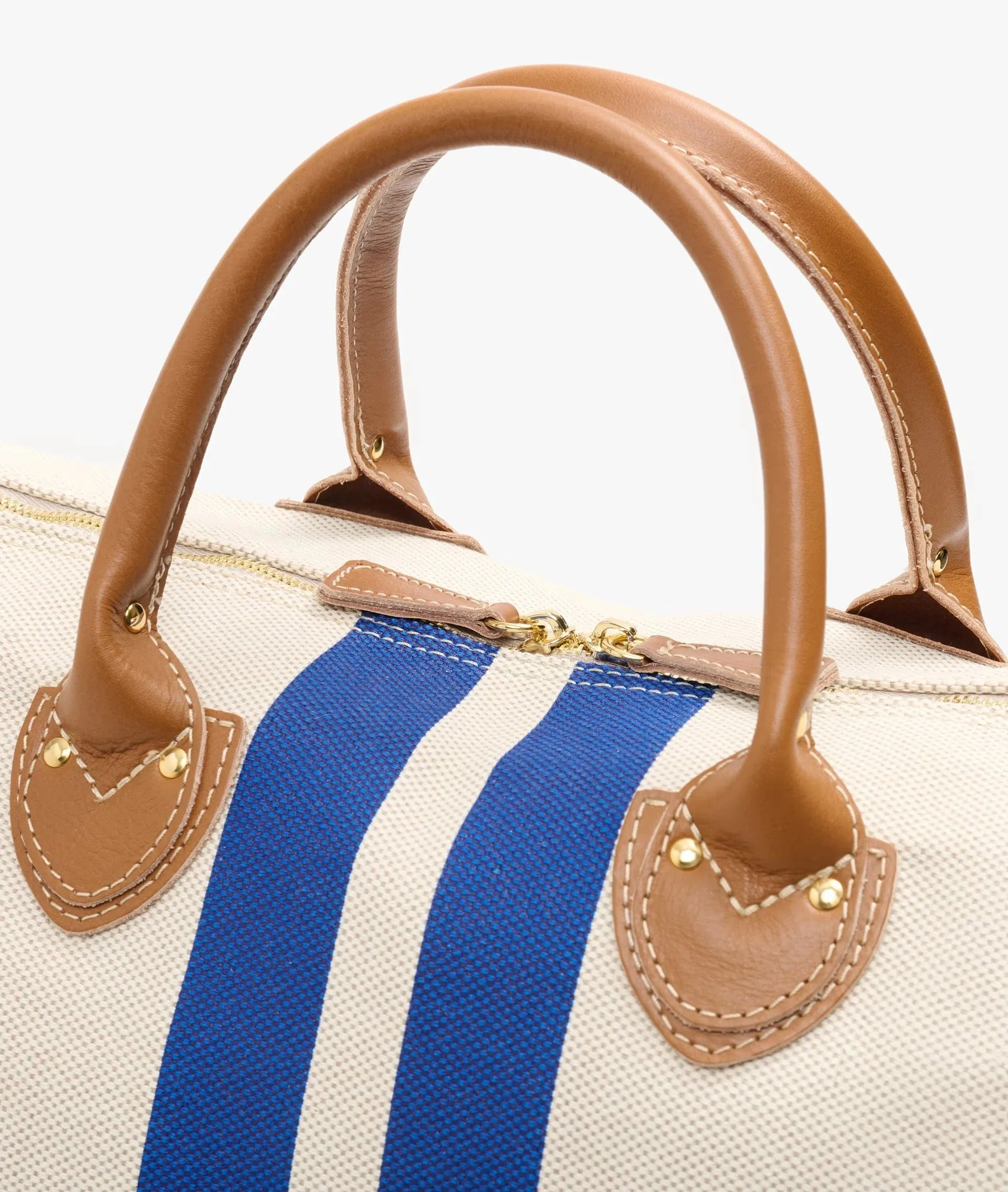 My Style Bags Personalised Harvard Large Duffel Bag - Blue Stripes