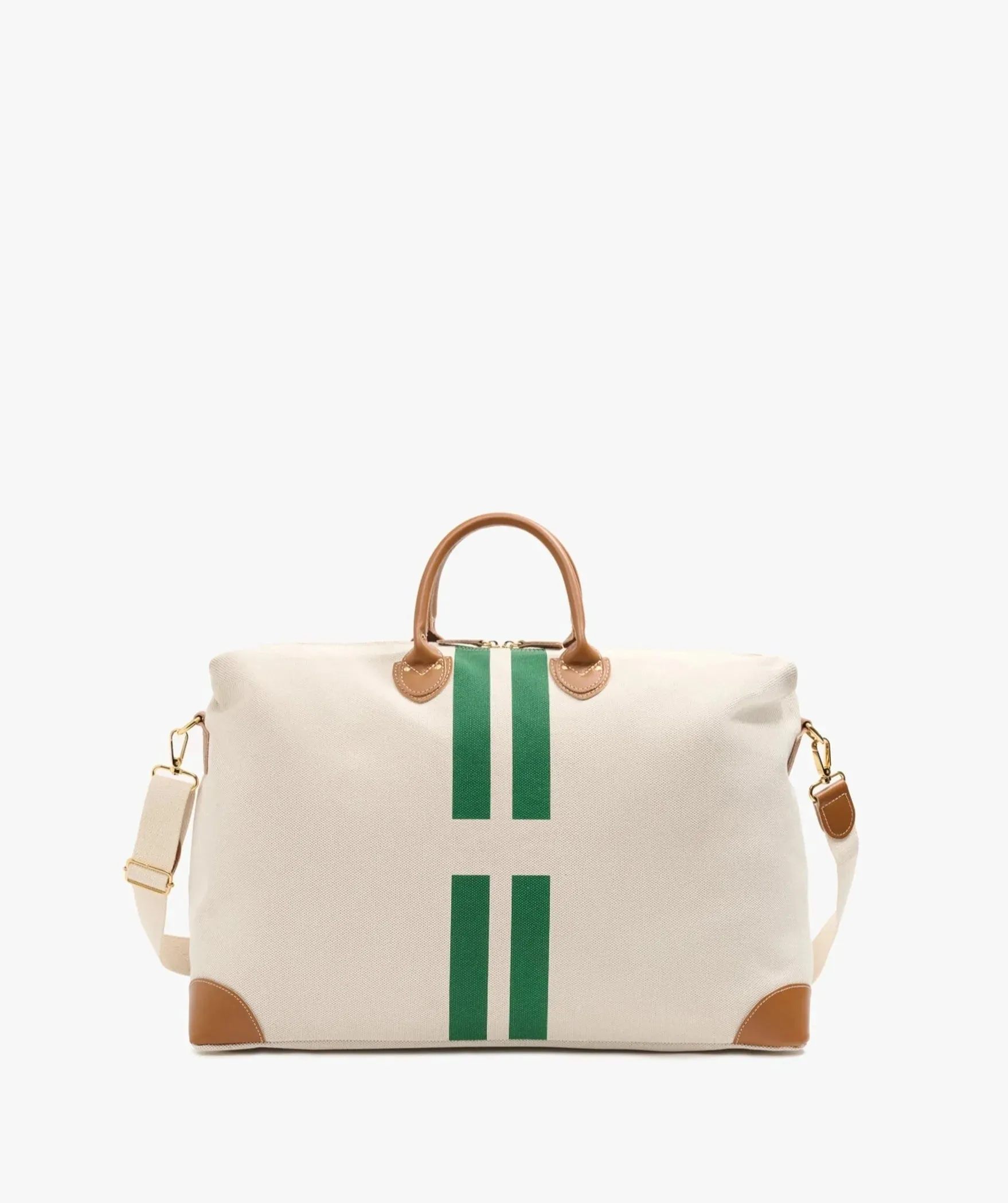 My Style Bags  Personalised Harvard Large Duffel Bag - Green Stripes