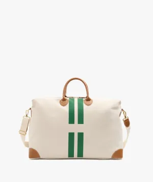 My Style Bags  Personalised Harvard Large Duffel Bag - Green Stripes