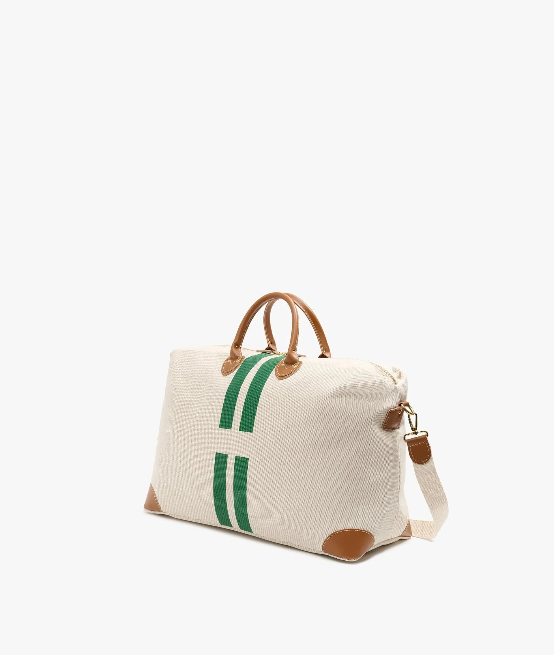 My Style Bags  Personalised Harvard Large Duffel Bag - Green Stripes