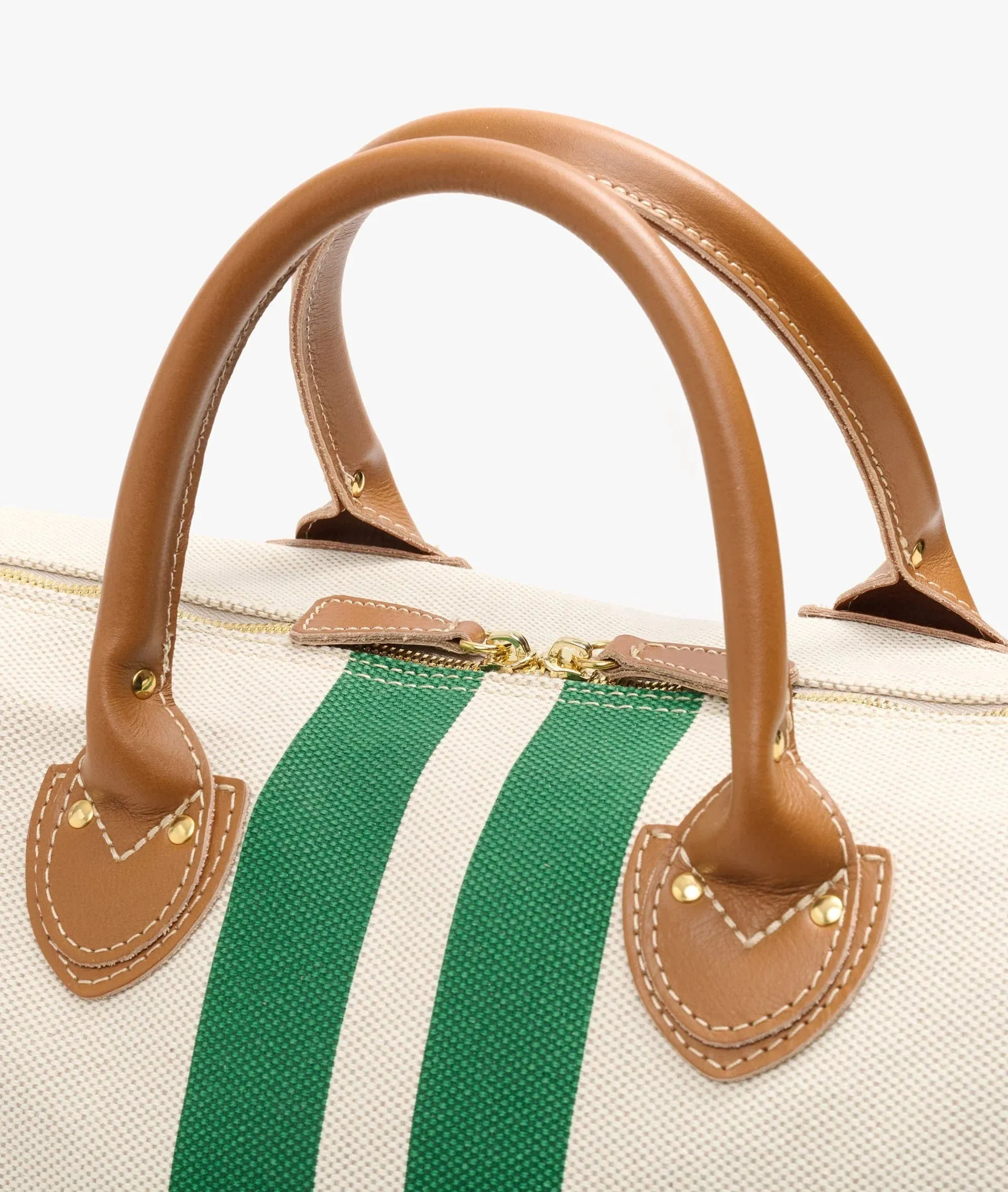 My Style Bags  Personalised Harvard Large Duffel Bag - Green Stripes
