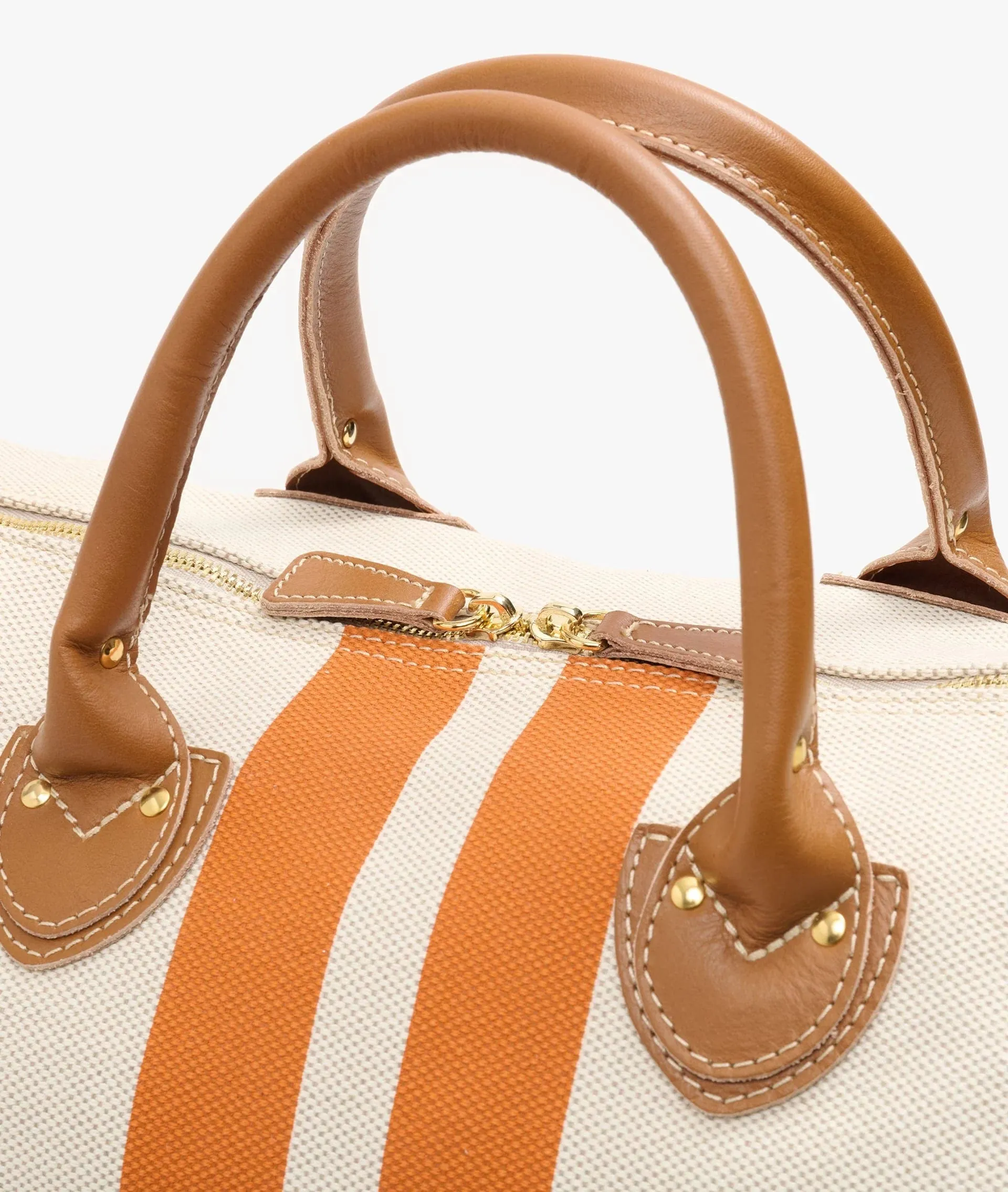 My Style Bags  Personalised Harvard Large Duffel Bag - Orange Stripes
