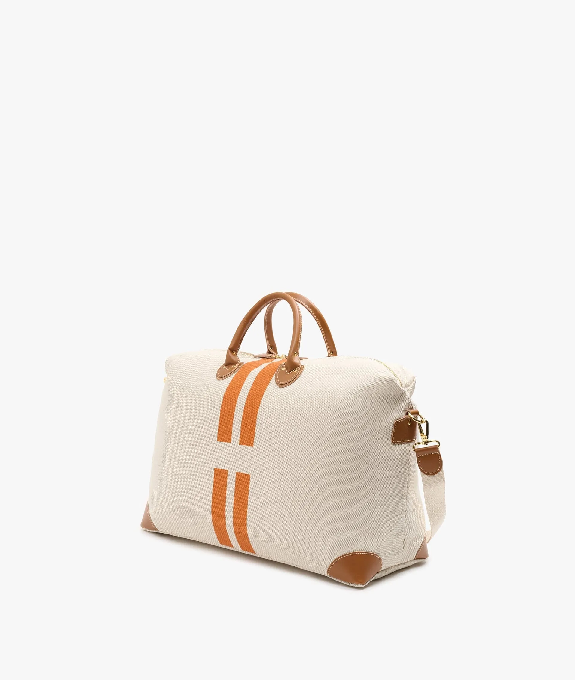 My Style Bags  Personalised Harvard Large Duffel Bag - Orange Stripes