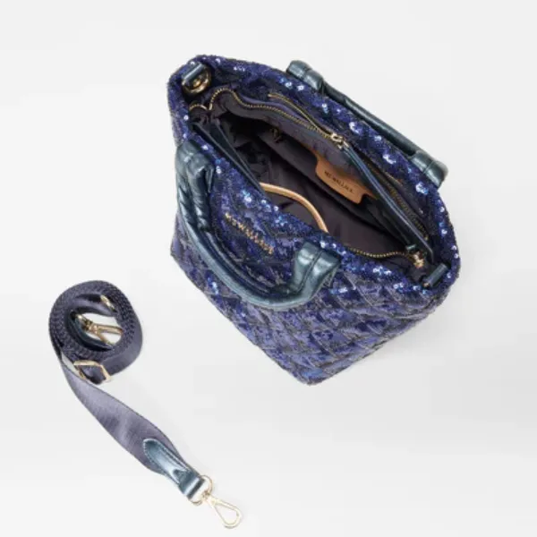 MZ Wallace Micro Metro Tote Deluxe in Sapphire Sequin