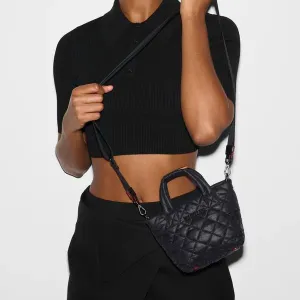 MZ Wallace Petite Metro Tote Deluxe in Black