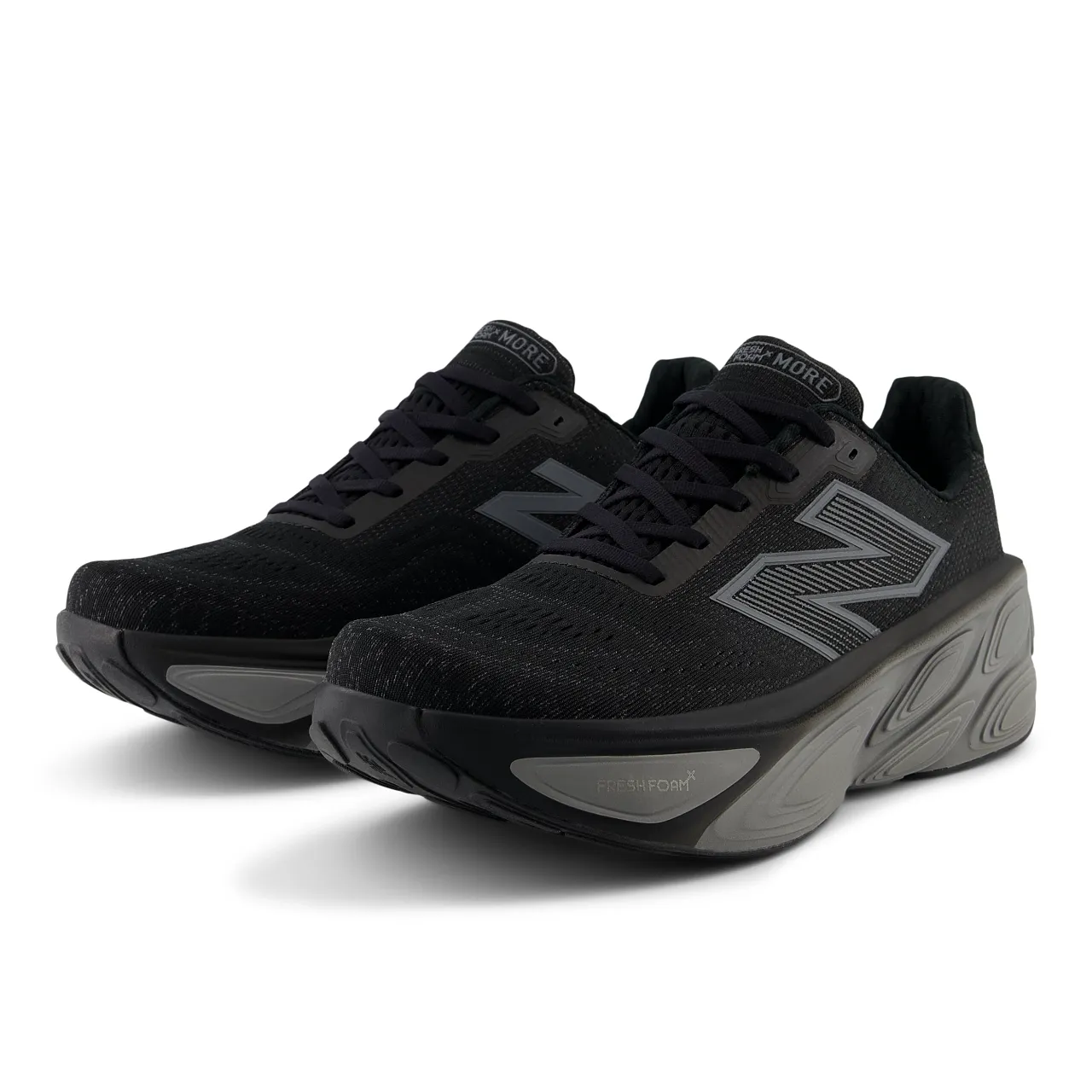 New Balance Fresh Foam More v5 (Men's) - Black Linen/Silver Metallic