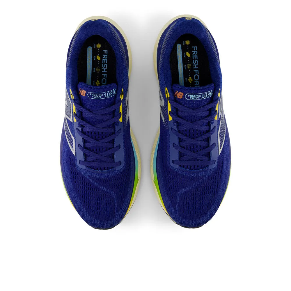 New Balance Fresh Foam X 1080 v14 Wide (Mens) - Inkwell with Silver Metallic and Ginger Lemon