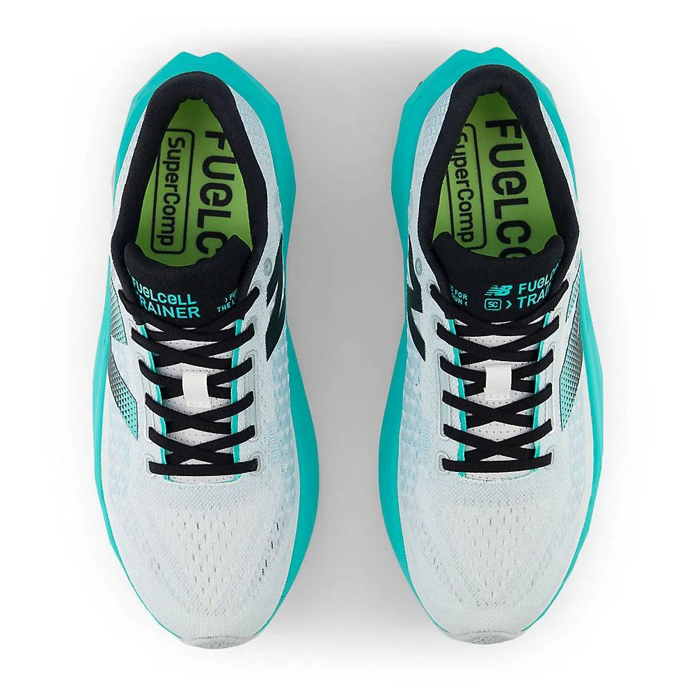 New Balance FuelCell SuperComp Trainer (Mens) - White with Cyber Jade