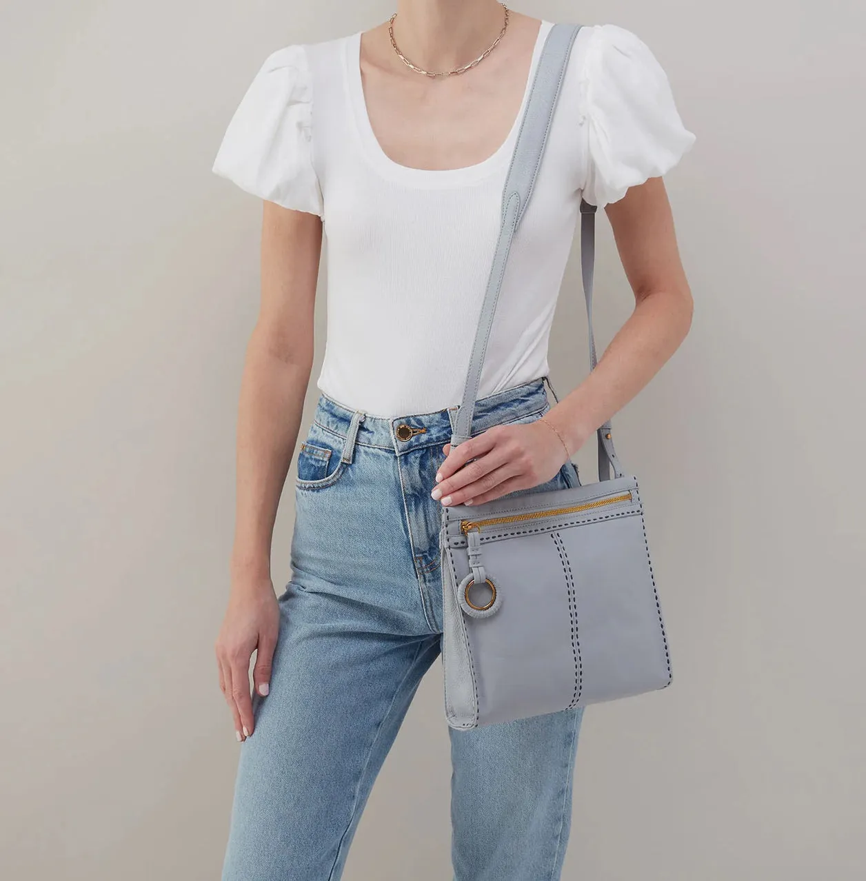 NEW Hobo AUSTIN Medium Crossbody - Blue Pearl