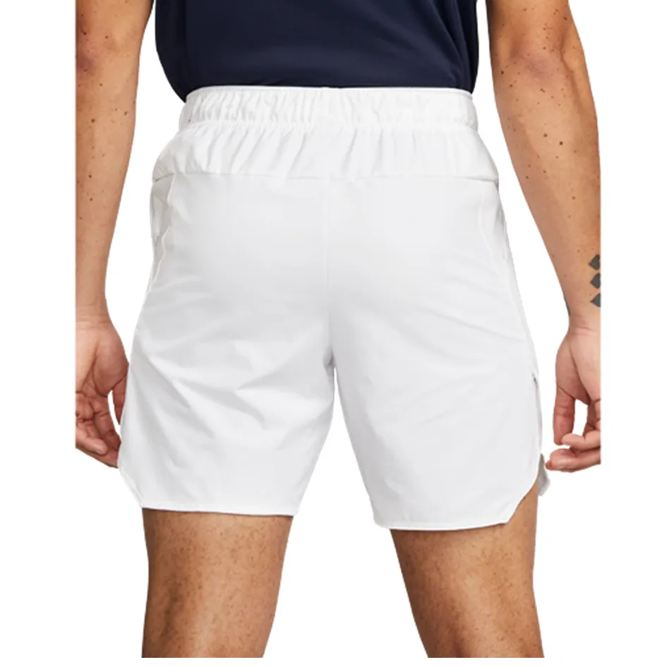 NikeCourt Dri-Fit Advantage 7" Men's White Tennis Shorts