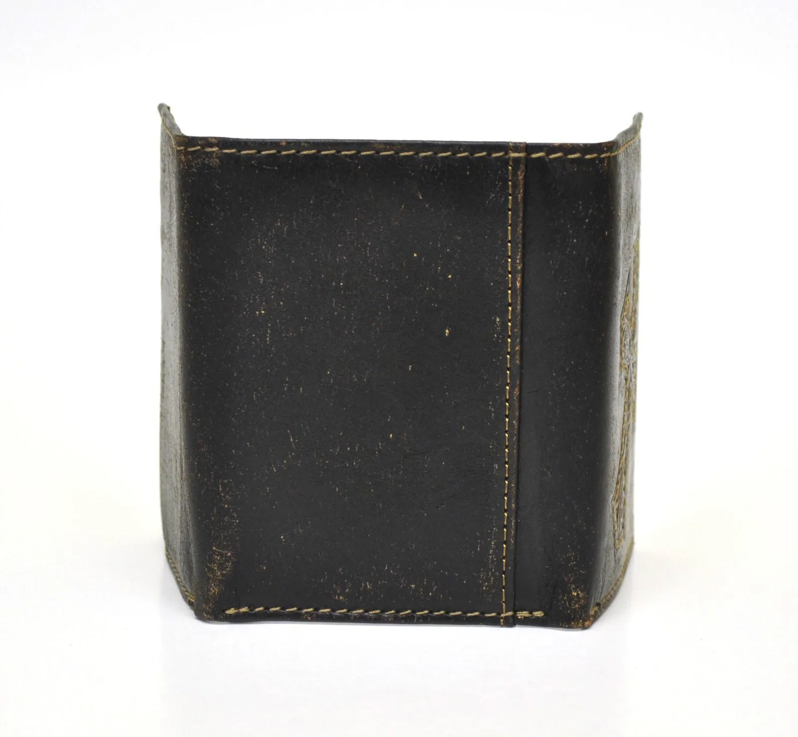 Nocona Brown Leather Cross Trifold Wallet
