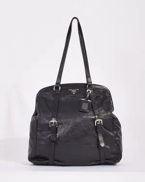 Prada Black Leather Large Doctor Bag