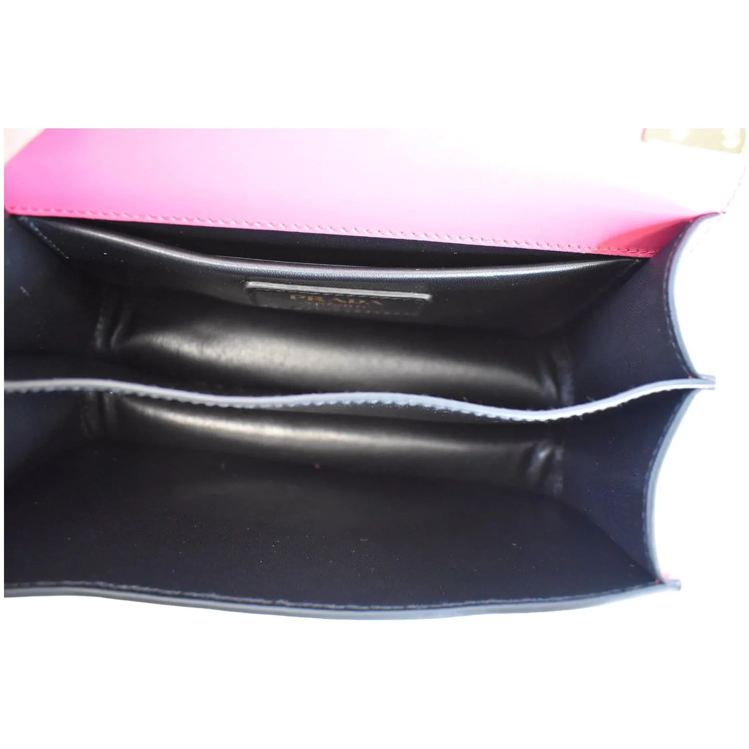 PRADA City Sidonie Small Leather Crossbody Bag Magenta