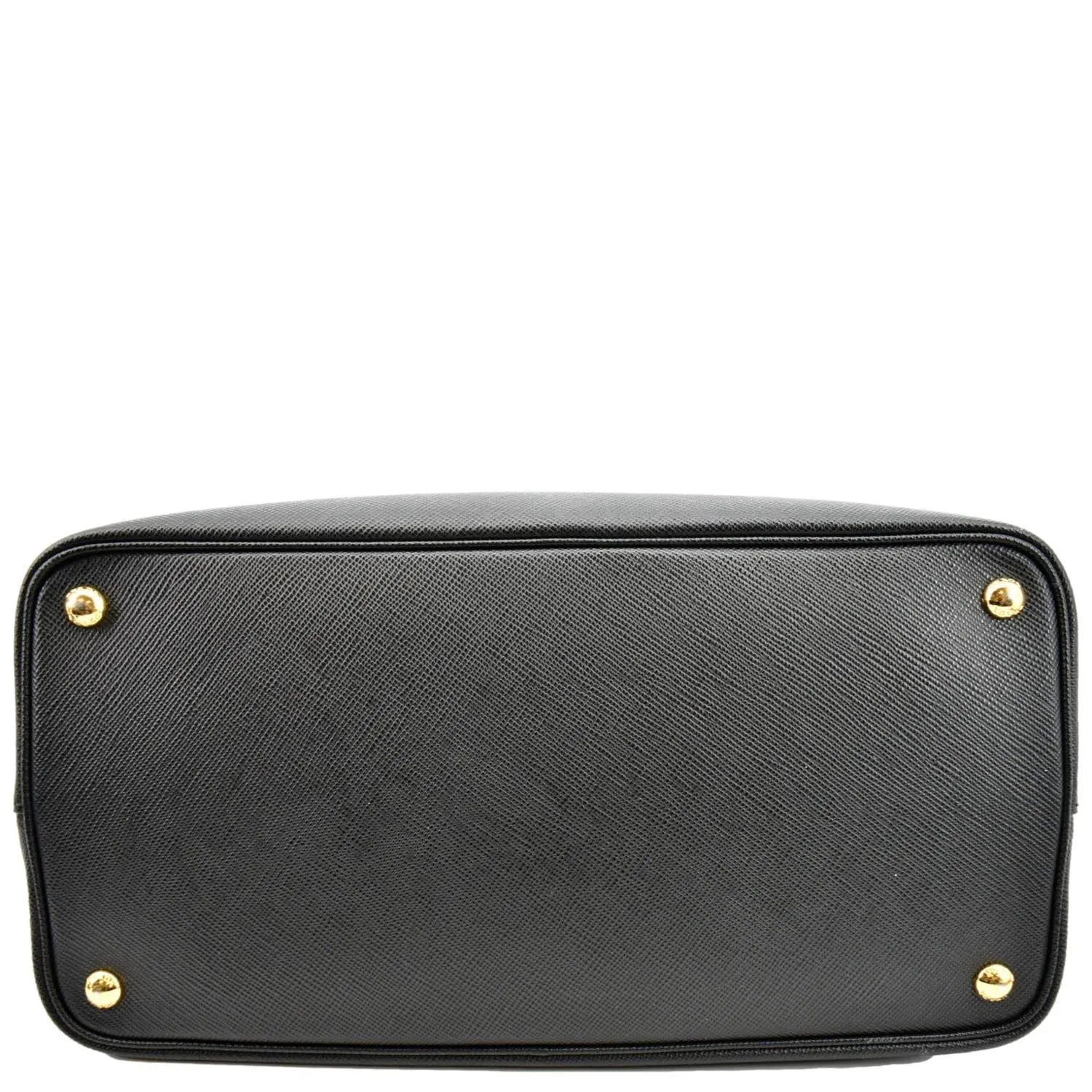 PRADA Medium Double Saffiano Leather Crossbody Bag Black