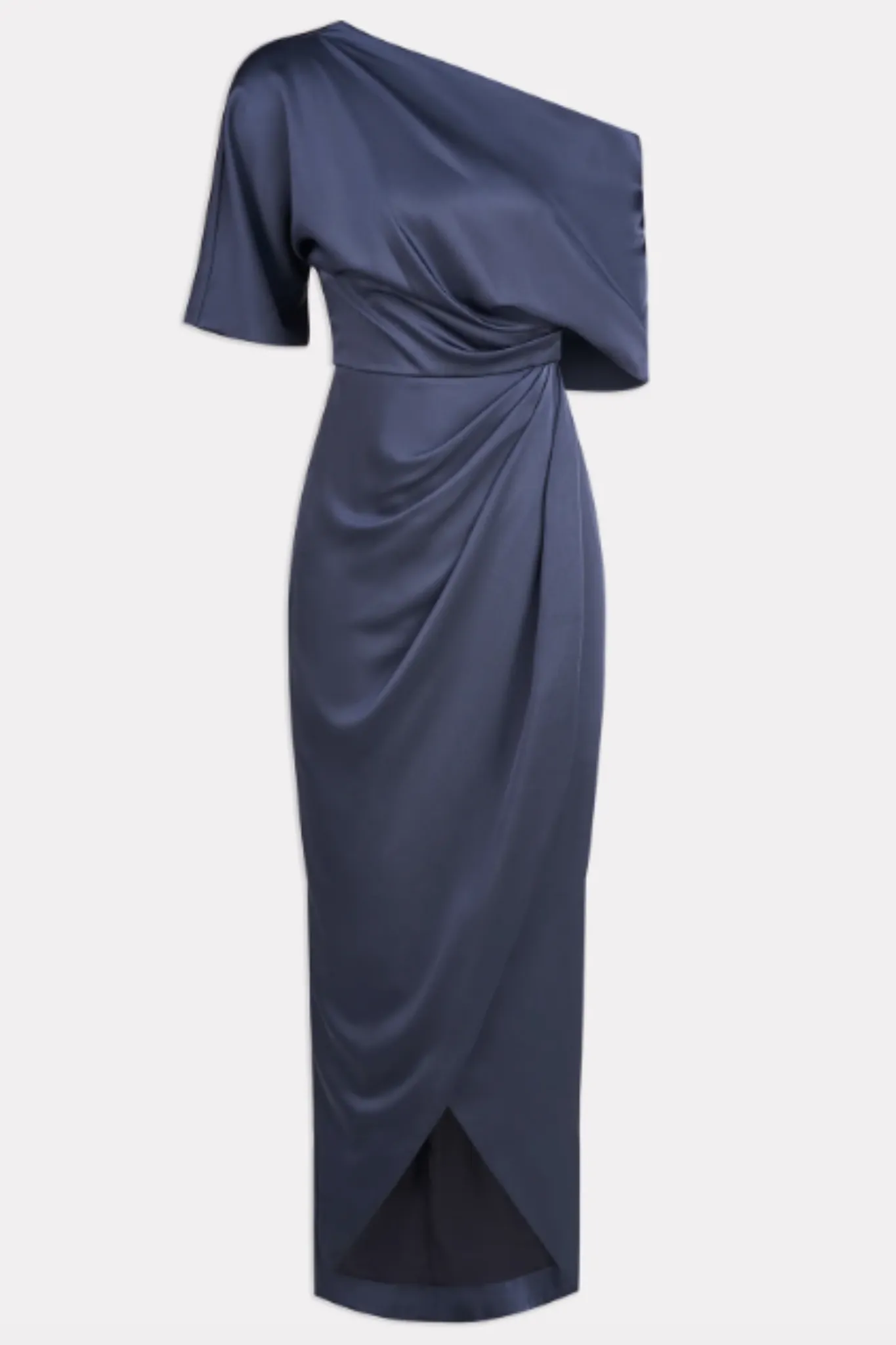 Rayna One Shoulder Draped Dress in Blue by Theia Couture - RENTAL