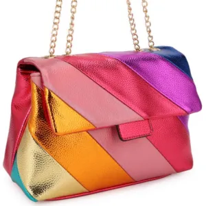 Red Metallic Multi Color Crossbody