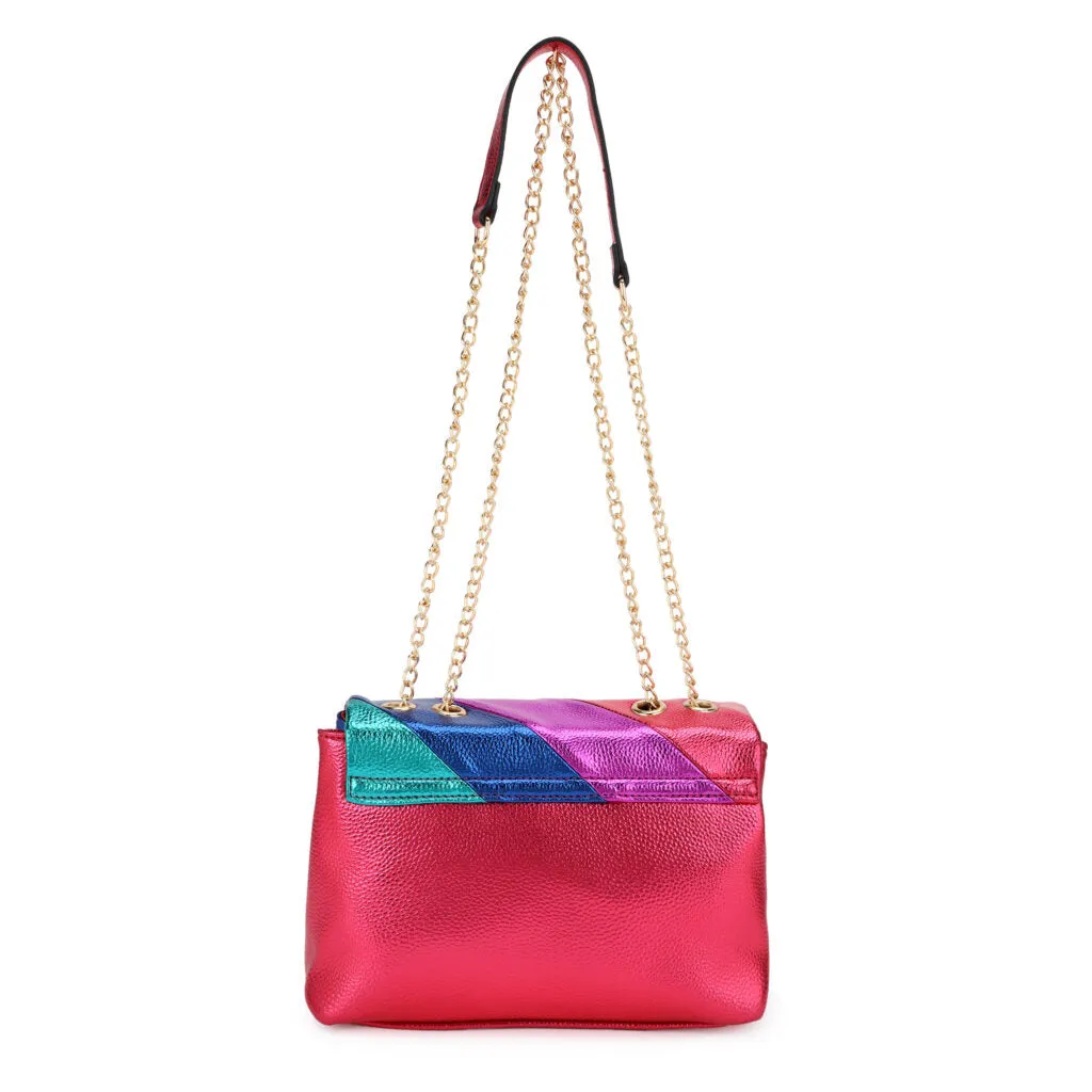 Red Metallic Multi Color Crossbody