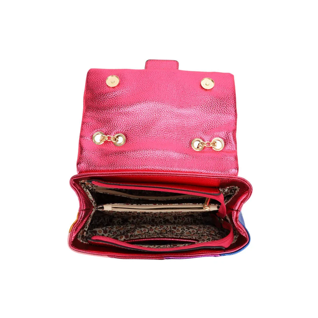 Red Metallic Multi Color Crossbody