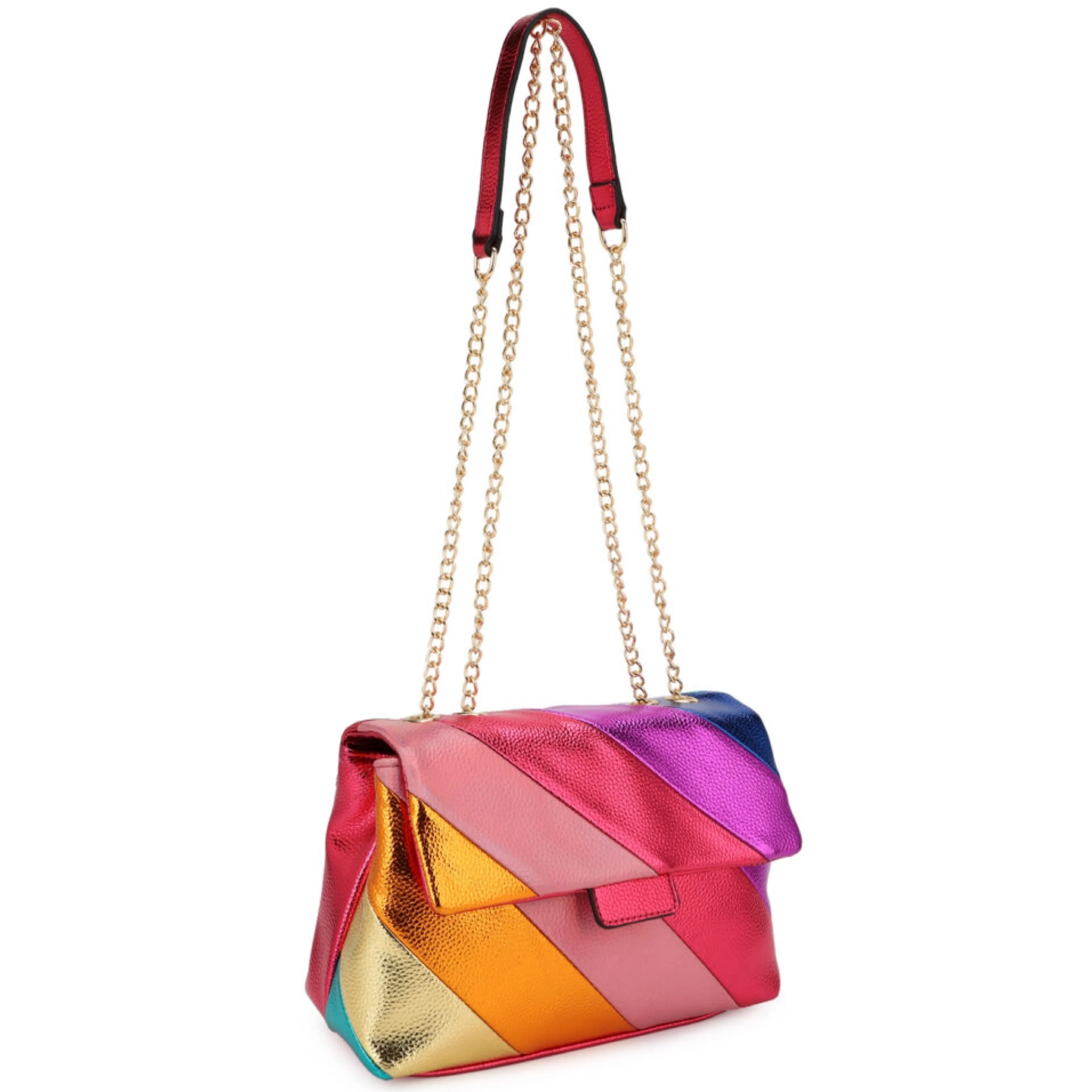 Red Metallic Multi Color Crossbody