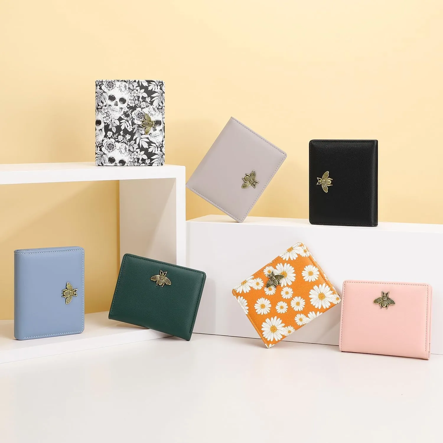 RFID Blocking Bifold Wallet Compact Small Wallet For Women