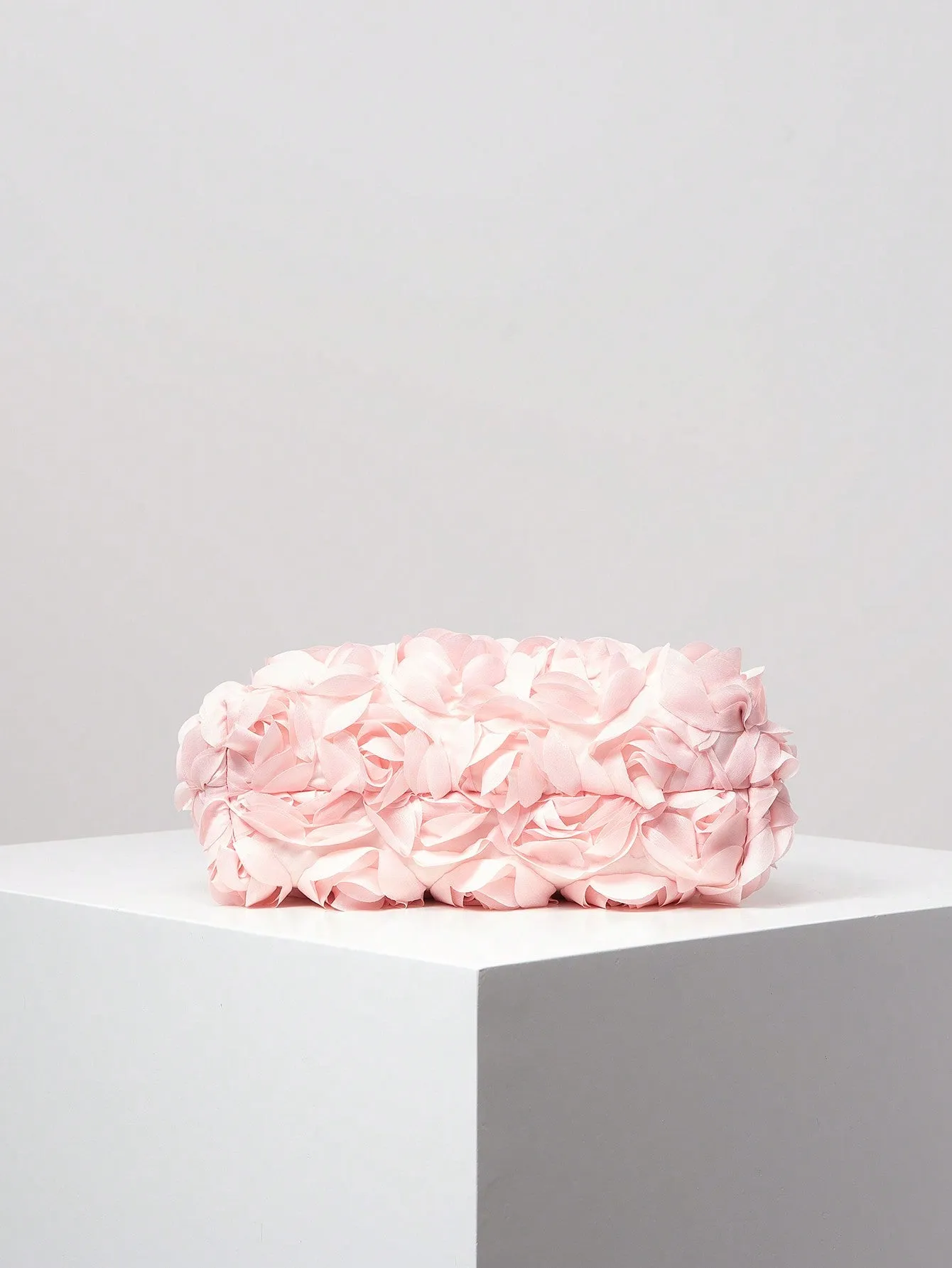Rose Pattern Clutch Bag - Pink