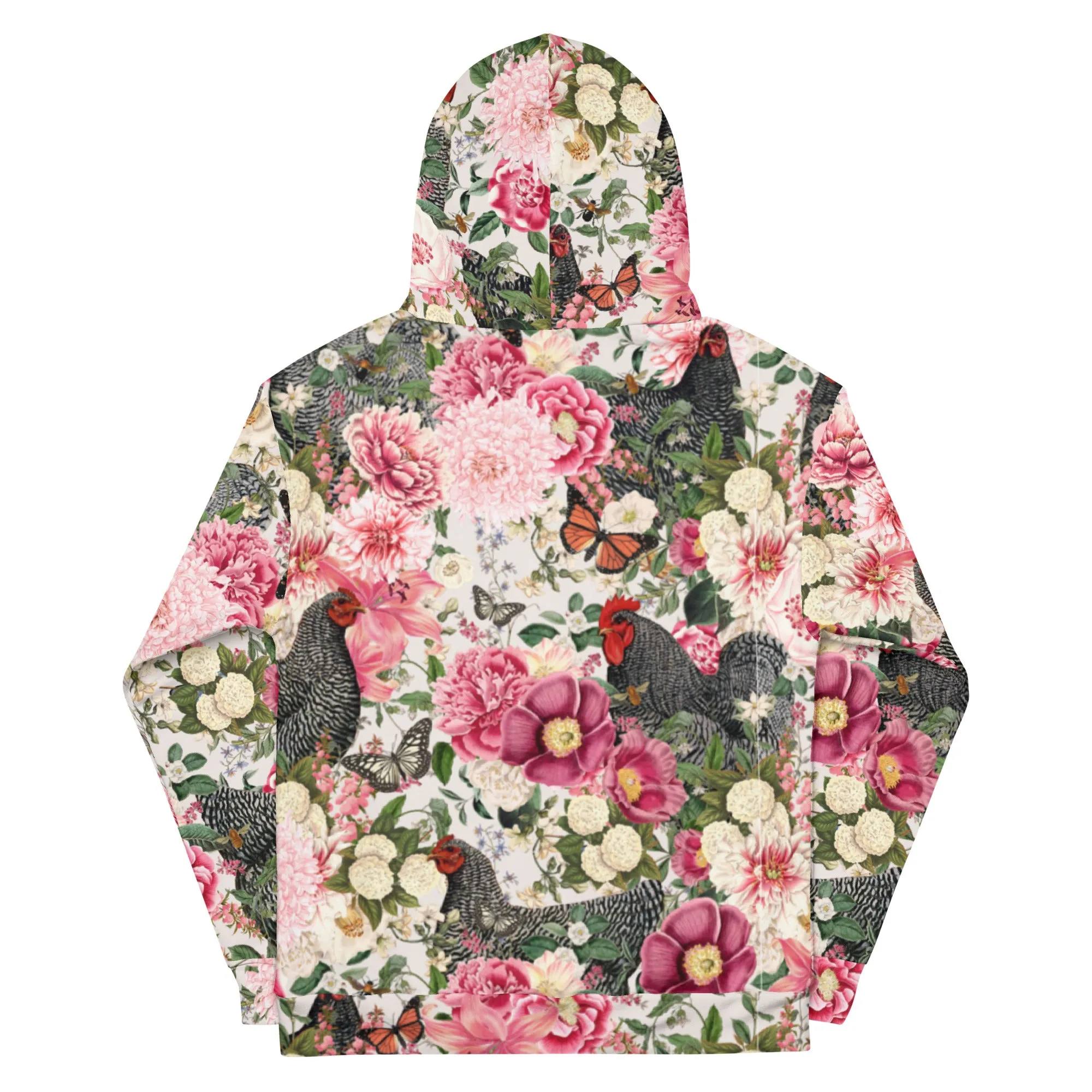Secret Chicken Garden Hoodie, barred rock neutral