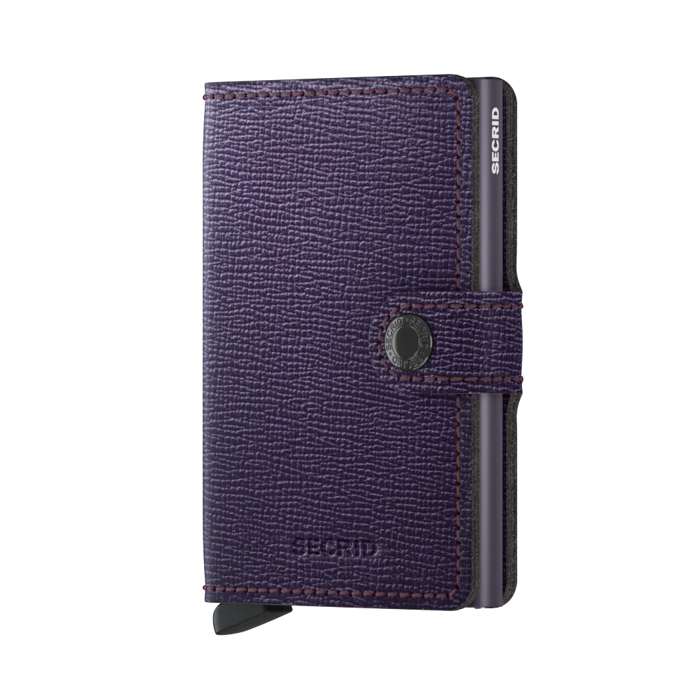 SECRID Miniwallet Leather - Crisple Purple