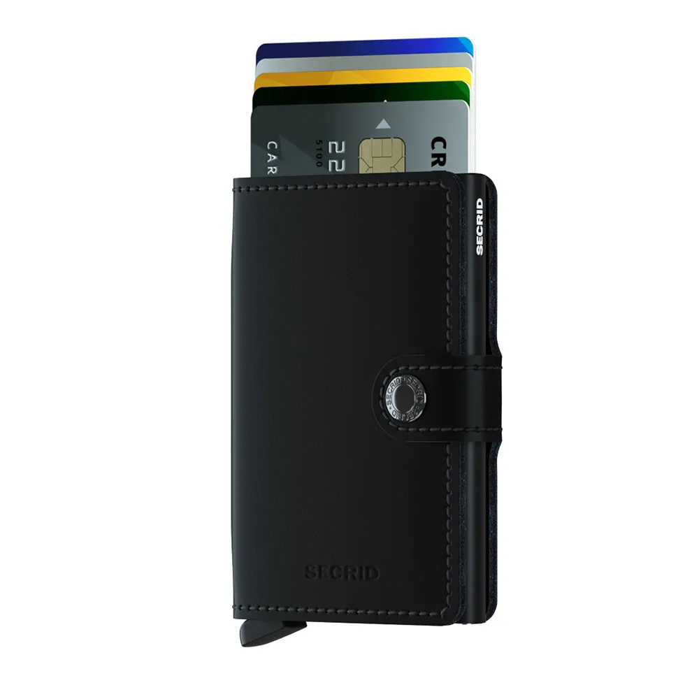 SECRID Miniwallet Leather - Matte Black