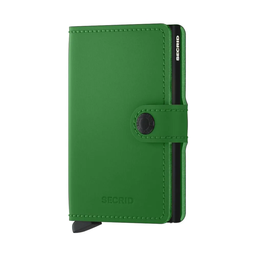 SECRID Miniwallet Leather - Matte Bright Green