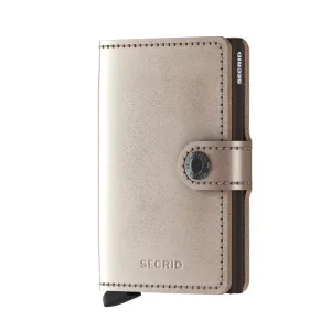 SECRID Miniwallet Leather - Metallic Champagne