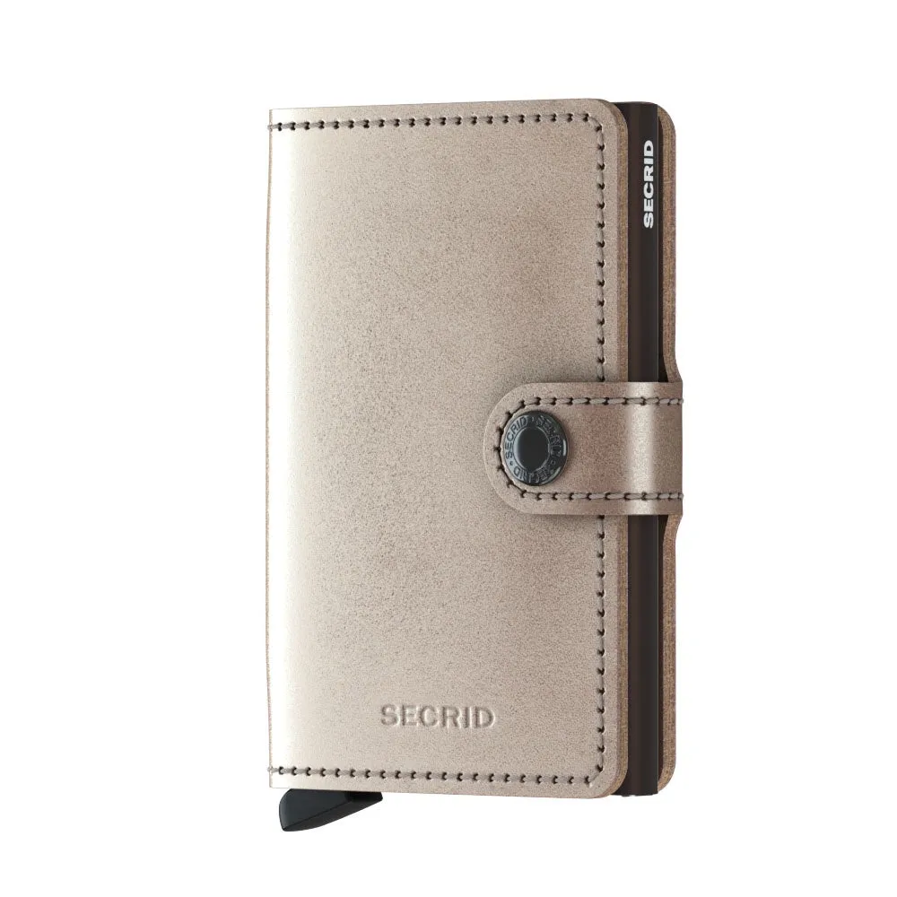 SECRID Miniwallet Leather - Metallic Champagne
