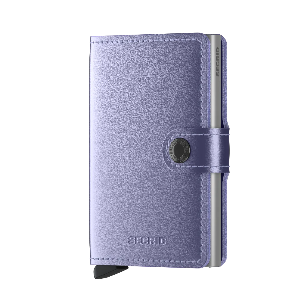 SECRID Miniwallet Leather - Metallic Lila