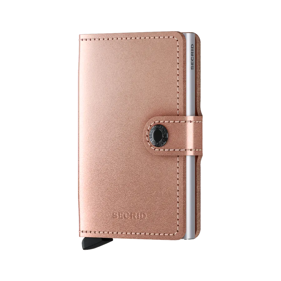SECRID Miniwallet Leather - Metallic Rose