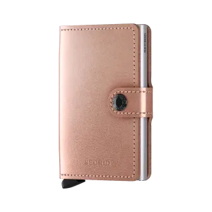 SECRID Miniwallet Leather - Metallic Rose