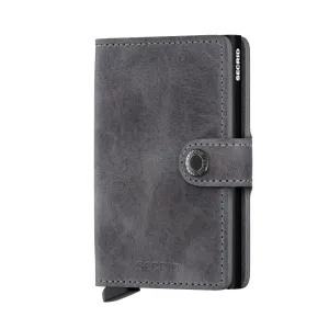 SECRID Miniwallet Leather - Vintage Grey-Black