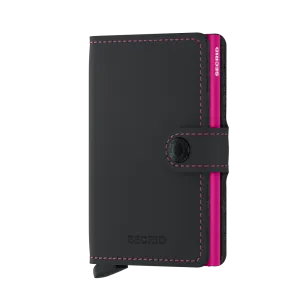SECRID Miniwallet Matte - Black & Fuchsia