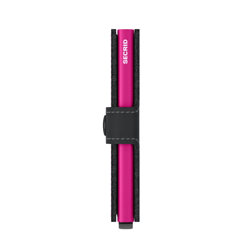 SECRID Miniwallet Matte - Black & Fuchsia