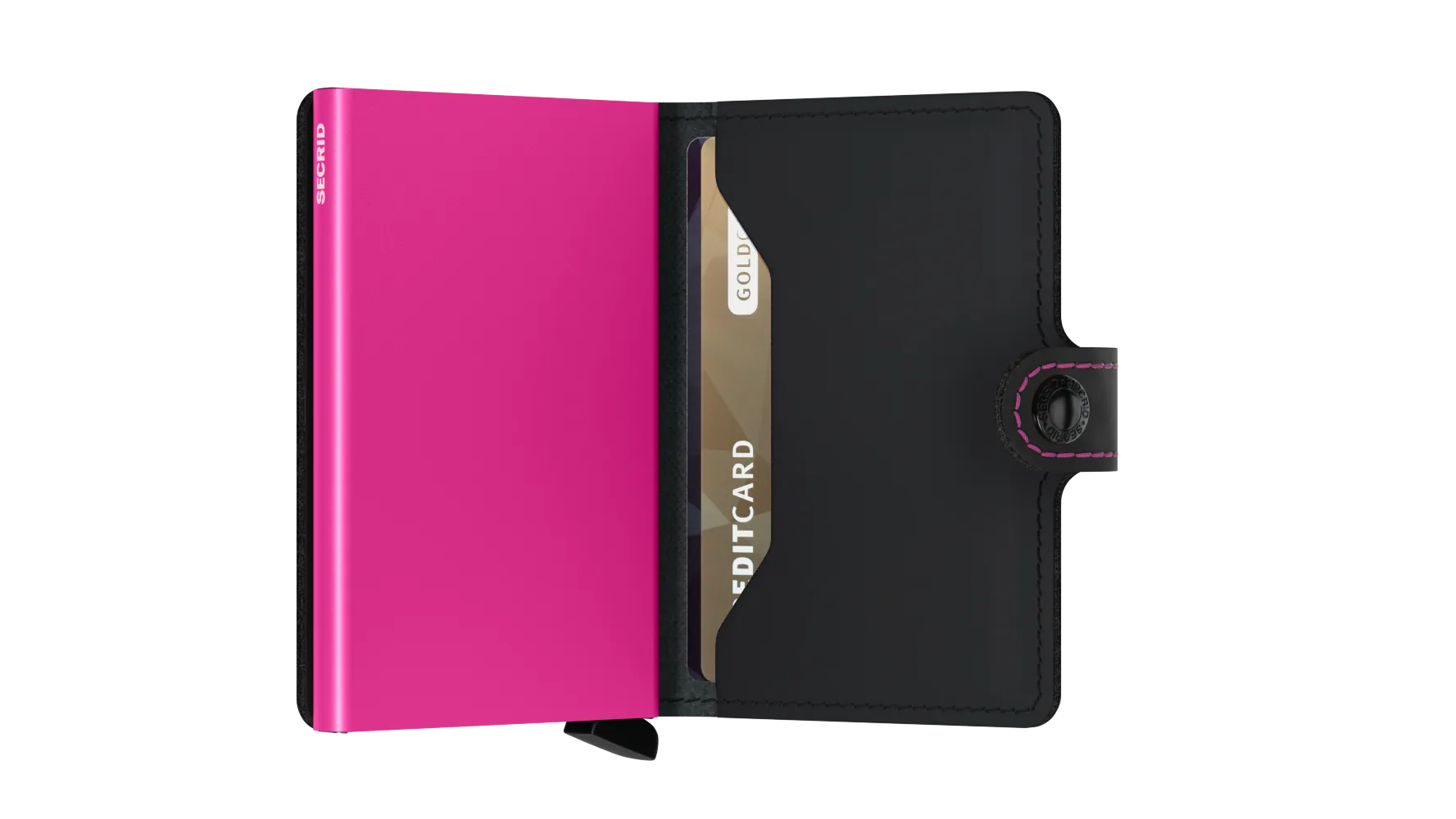 SECRID Miniwallet Matte - Black & Fuchsia